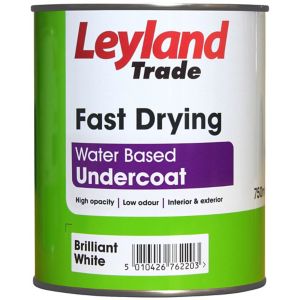 Image of Leyland Trade Brilliant white Metal & wood Undercoat 0.75L