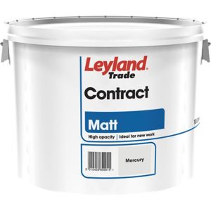 Image of Leyland Trade Contract Mercury Matt Emulsion paint 10L