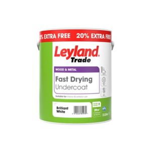Image of Leyland Trade Fast drying Brilliant white Metal & wood Undercoat 3L