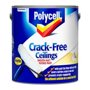 Image of Polycell Crack free White Matt Emulsion paint 2.5L