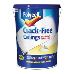 Image of Polycell Crack free White Silk Emulsion paint 5L