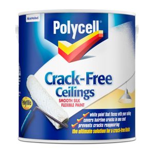 Image of Polycell Crack free White Silk Emulsion paint 2.5L