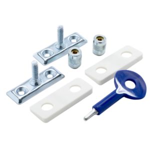 Image of Yale Chrome effect Metal Window Stay lock Pack of 2