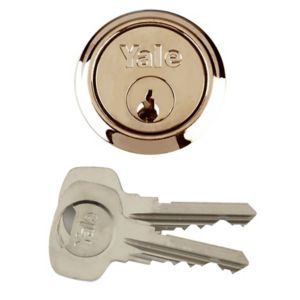 Image of Yale Brass-plated Metal Single Rim Cylinder lock (L)42mm