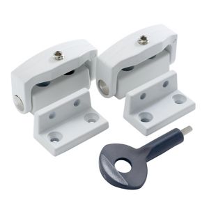 Image of Yale White Metal Window Toggle lock Pack of 2