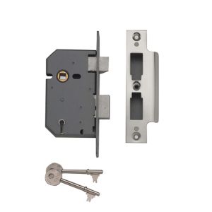 Image of Yale Chrome effect Metal Tubular Mortice latch (L)81mm