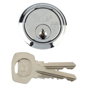 Image of Yale High security Chrome-plated Metal Single Rim Cylinder lock (L)42mm
