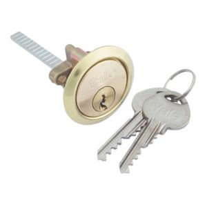 Image of Yale High security Brass-plated Metal Single Rim Cylinder lock (L)83mm