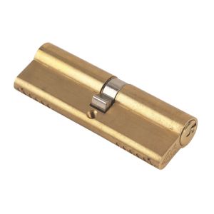 Yale Km Series Brass Effect Single Euro Cylinder Lock, (L)95mm (W)17mm