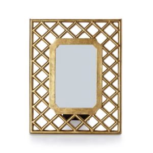 Image of Opaque gold effect Gold effect Criss cross Picture frame (H)26cm x (W)21cm