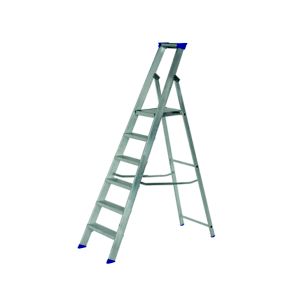Image of Werner 5 tread Aluminium Platform step Ladder (H)1.9m