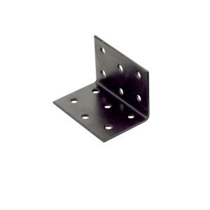 Image of Abru Brown Powder-coated Steel Perforated Angle bracket (L)40mm