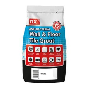 Image of NX Anti-bacterial Ready mixed Arctic white Floor & wall Tile Grout 5kg