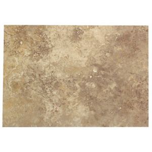 Image of Castle travertine Coffee Satin Stone effect Ceramic Wall tile Pack of 7 (L)450mm (W)316mm