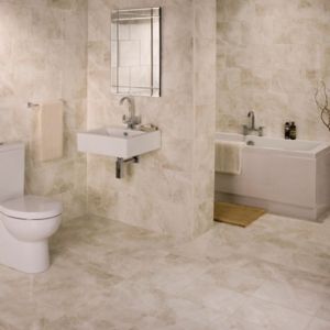 Image of Illusion Cappuccino Gloss Marble effect Ceramic Floor tile Pack of 10 (L)360mm (W)275mm
