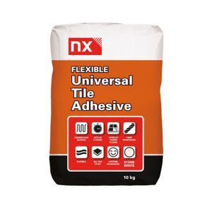 Image of NX Universal Ready mixed White Floor & wall Tile Powder Adhesive & grout 10kg