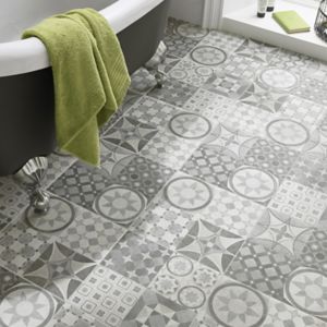 Image of Lofthouse Grey Matt Stone effect Ceramic Floor tile (L)300mm (W)300mm
