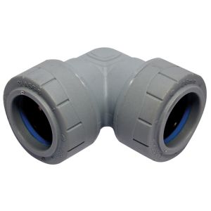 Image of PolyPlumb Push-fit 90° Pipe elbow (Dia)28mm