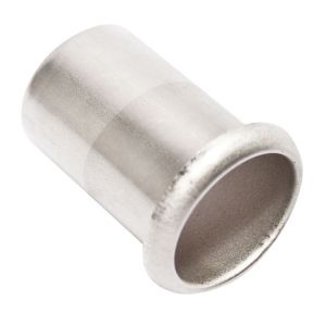 Image of PolyPlumb Chrome effect Stainless steel Push-fit Pipe insert (Dia)28mm Pack of 5