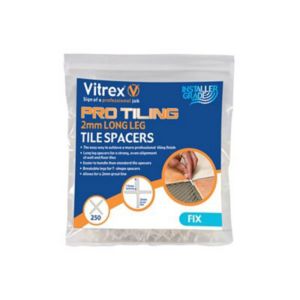 Image of Vitrex LLS2250 Plastic 2mm Tile spacer Pack of 250