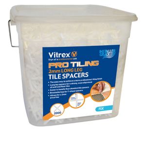 Image of Vitrex LLS22000 Plastic 2mm Tile spacer Pack of 2000
