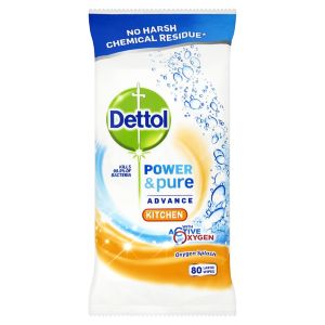 Image of Dettol Kitchen Cleaning wipes pack of 80