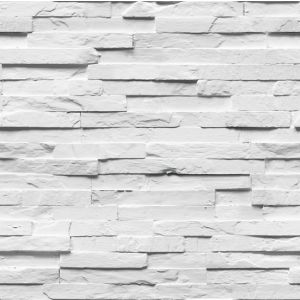 Image of Fine Décor Ledgestone White Stone Wallpaper