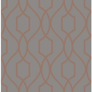 Image of Fine Décor Apex Charcoal Geometric Metallic effect Smooth Wallpaper