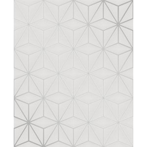 Image of Fine Décor Pulse Geometric Metallic effect Embossed Wallpaper