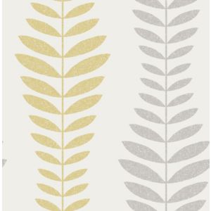Fine Décor Hampton Grey Foliage Gold Effect Smooth Wallpaper