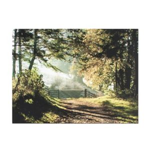 Image of Forest walk Brown & green Canvas art (H)600mm (W)800mm