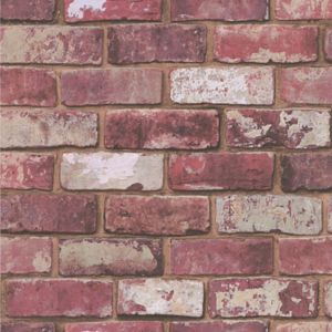 Image of Graham & Brown Fresco Red Brick effect Smooth Wallpaper