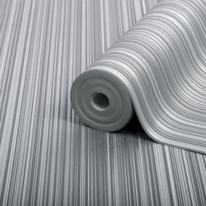 Image of Boutique Palma Ice Striped Metallic effect Embossed Wallpaper