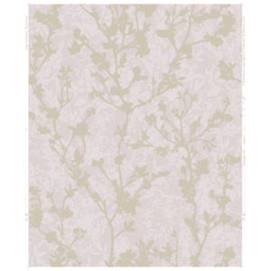 Image of Boutique Silhouette Pink Floral Rose gold effect Embossed Wallpaper