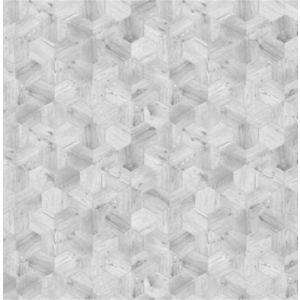 Image of Boutique Grey Honeycomb Metallic effect Smooth Wallpaper