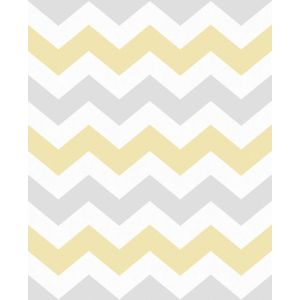 Image of Boutique Ripple Grey & yellow Geometric Embossed Wallpaper