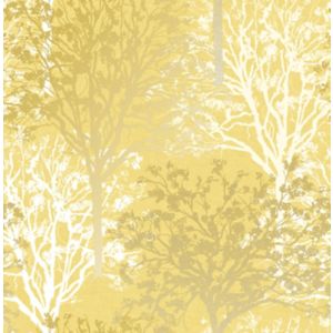 Image of Boutique Arbre Yellow Tree Mica effect Smooth Wallpaper