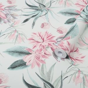 Image of Graham & Brown Superfresco Easy Pink Floral Smooth Wallpaper