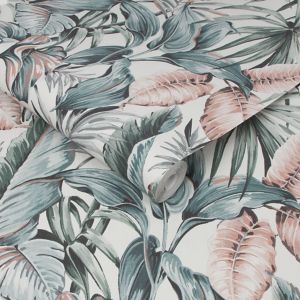 Image of Graham & Brown Superfresco Pink Exotic leaves Textured Wallpaper