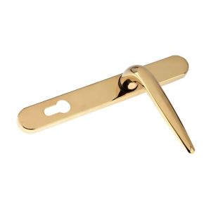 Image of Yale Essentials Polished Gold effect Zinc alloy Lever Door handle (L)32mm Pair