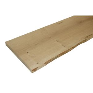 Image of Waney edge Oak Furniture board (L)1.2m (W)300mm (T)25mm