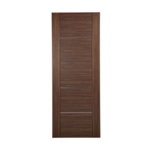 Image of 5 panel Flush Walnut veneer LH & RH Internal Door (H)1981mm (W)762mm