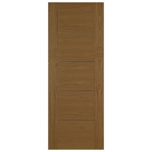 Image of 5 panel Flush Oak veneer LH & RH Internal Door (H)1981mm (W)762mm