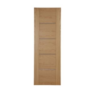 Image of 5 panel Flush Oak veneer LH & RH Internal Door (H)1981mm (W)686mm
