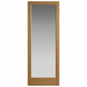Image of Glazed Oak veneer Internal Door (H)1981mm (W)762mm