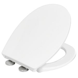 Image of Bemis Push n'Clean White Sta-tite top fix Soft close Toilet seat