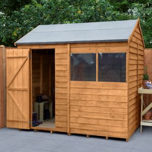 Image of Forest Garden 8x6 Reverse apex Overlap Timber Shed