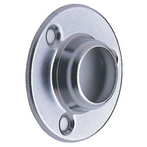 Image of Colorail Chrome effect Rail socket (Dia)25mm Pack of 2