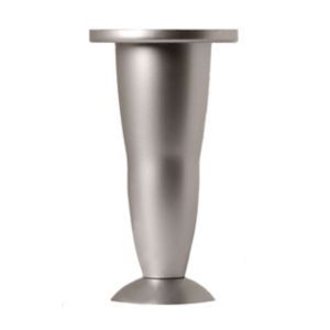 Image of Rothley (H)128mm Aluminium effect Silver Furniture leg