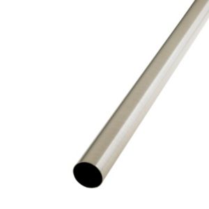 Image of Colorail Brushed Steel Round Tube (L)2.44m (Dia)32mm